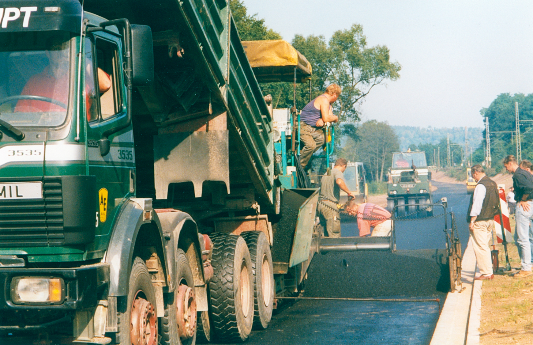 Die neue Straße wird gebaut